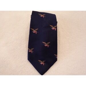 American Living Mens Navy Silk Neck Tie USA Eagle Flag Patriotic